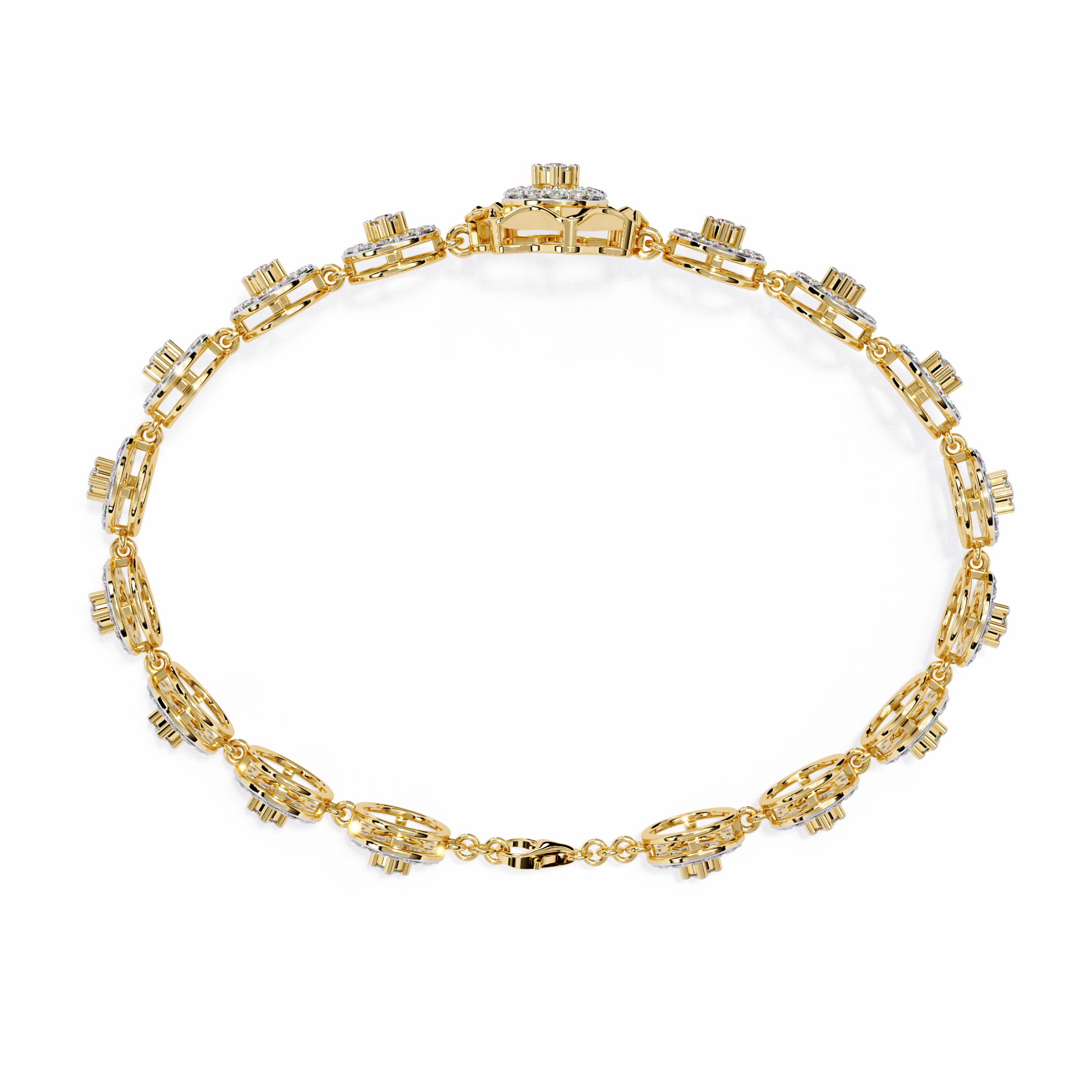 Solitairekart 2.16ct Eternity Link Natural Diamond Bracelet-HI Color, VS-SI Clarity